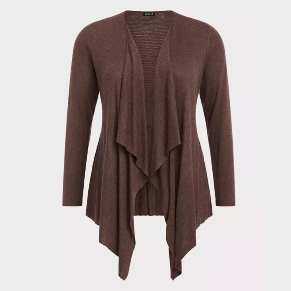 TORRID Cardigan Drape Front Sweater